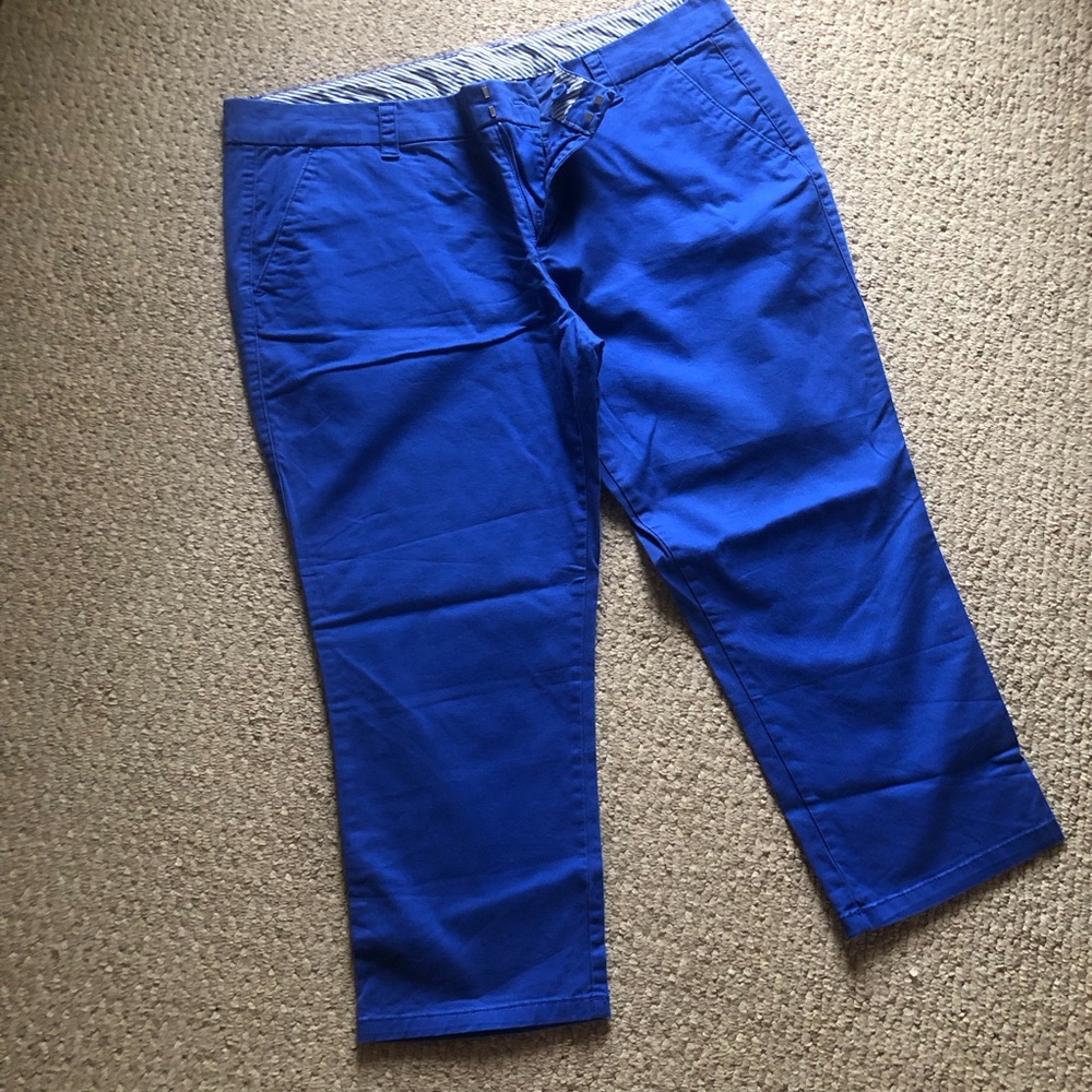 Women's Cropped Chino Pants in Bright Blue
